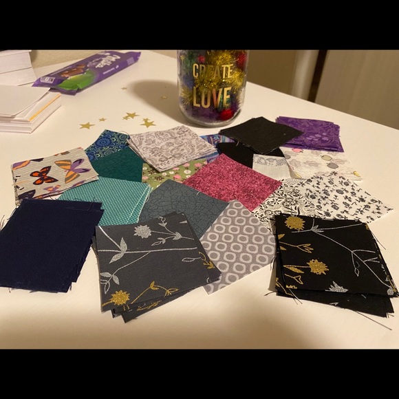 Assortment of 2 1/2” fabric squares - Picture 2 of 2